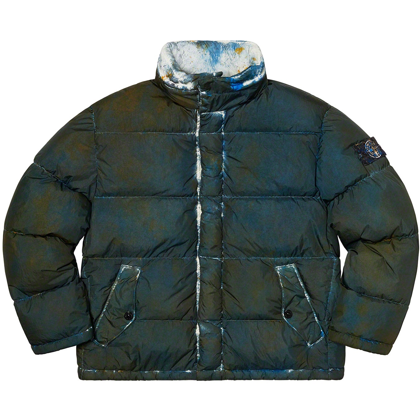 Supreme®/Stone Island® Painted Camo Crinkle Down Jacket view 2